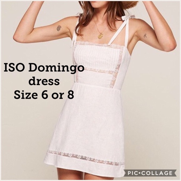 ISO Reformation White Domingo Dress - Picture 1 of 1